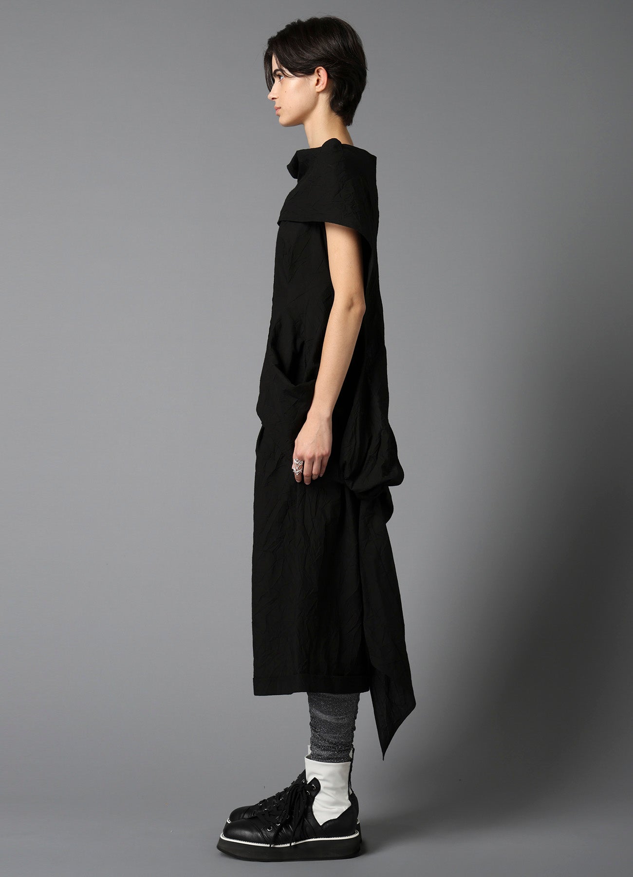 WRINKLED TYPEWRITER  SCARF DETAIL VEST