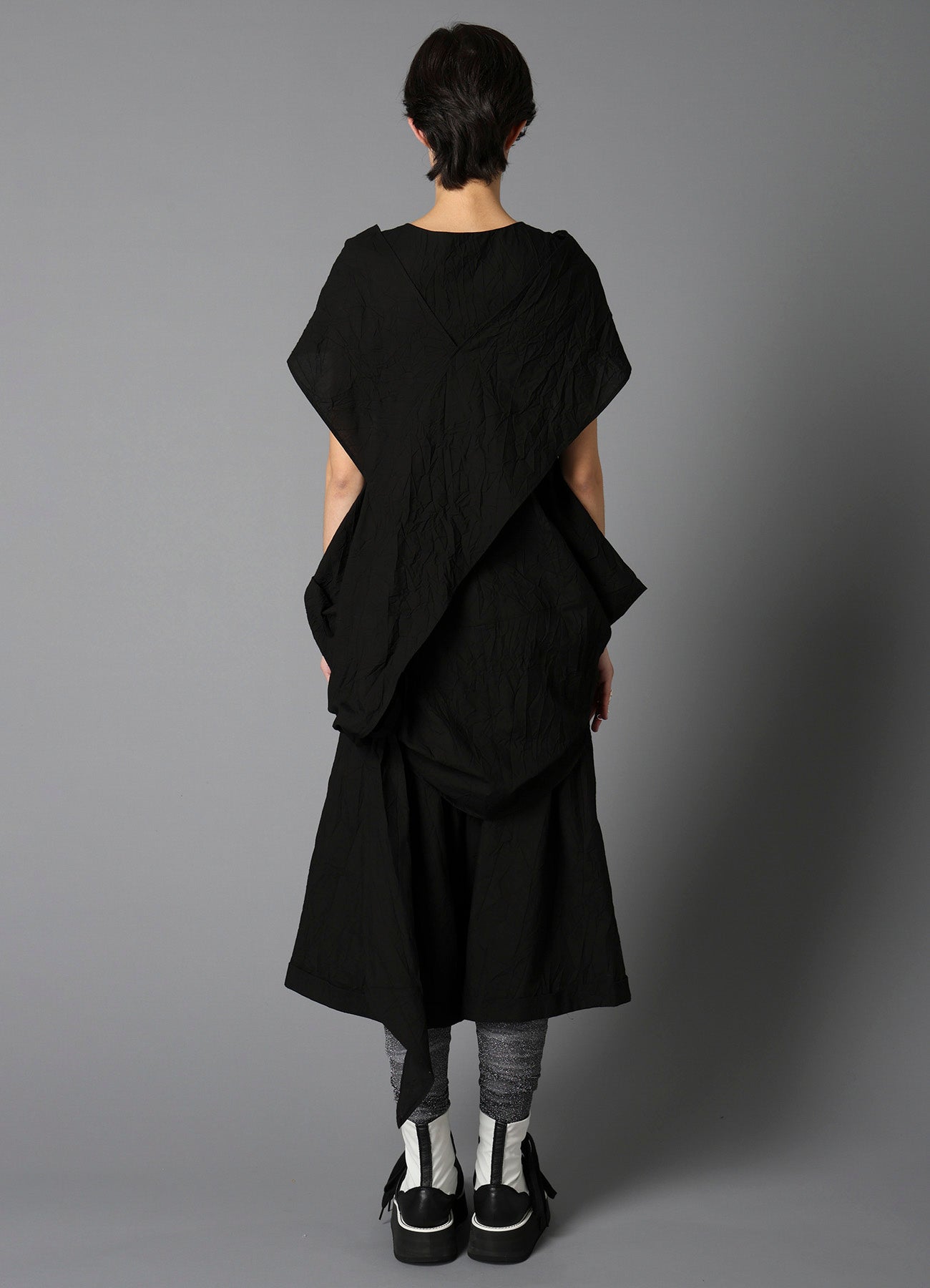 WRINKLED TYPEWRITER  SCARF DETAIL VEST