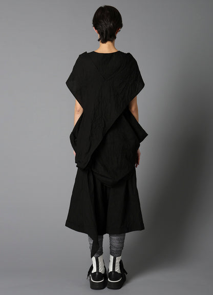 WRINKLED TYPEWRITER  SCARF DETAIL VEST