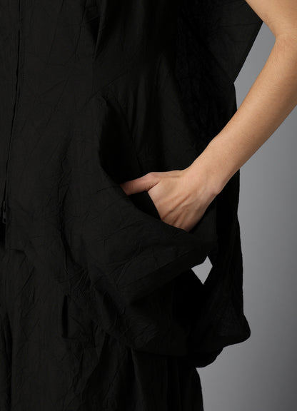 WRINKLED TYPEWRITER  SCARF DETAIL VEST