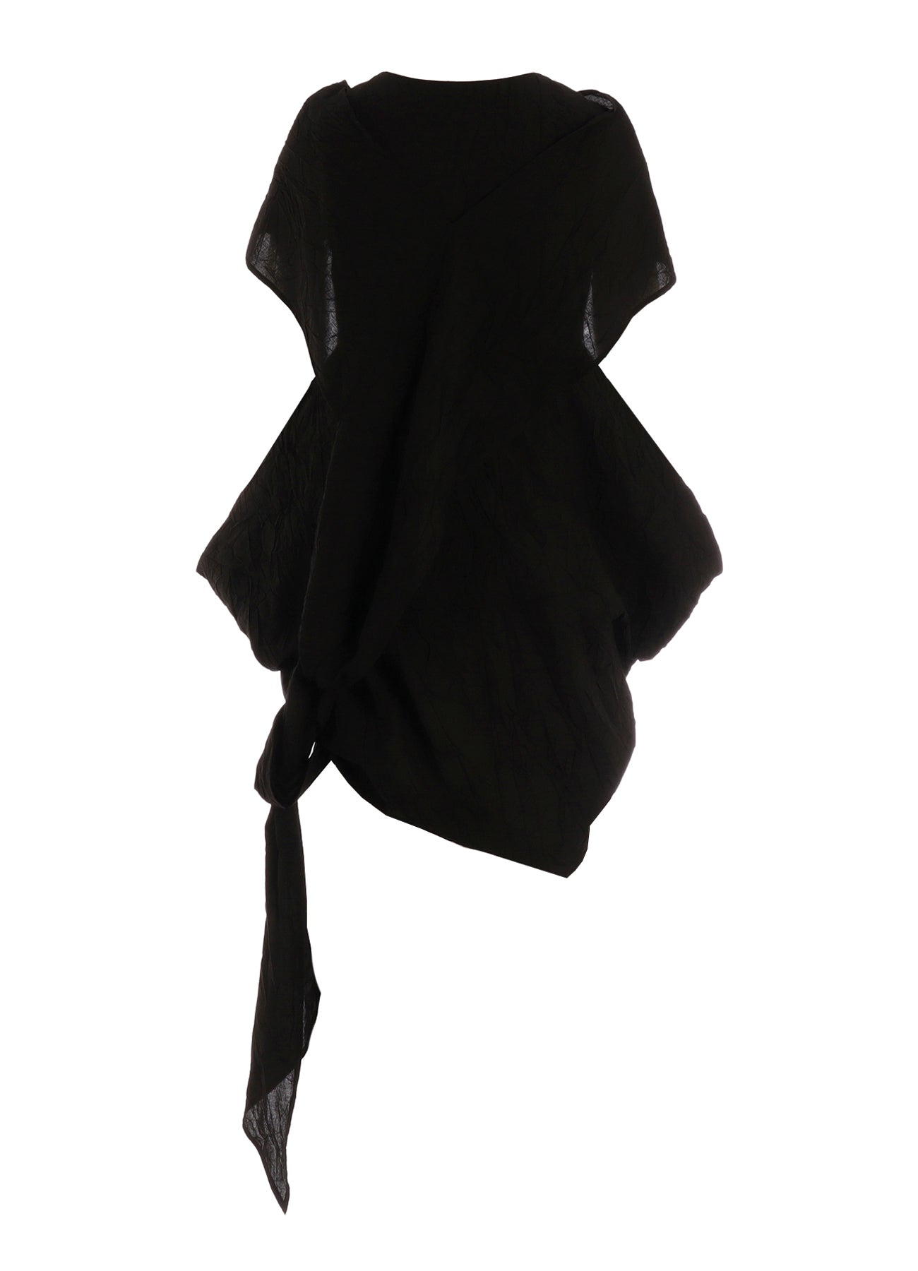 WRINKLED TYPEWRITER  SCARF DETAIL VEST