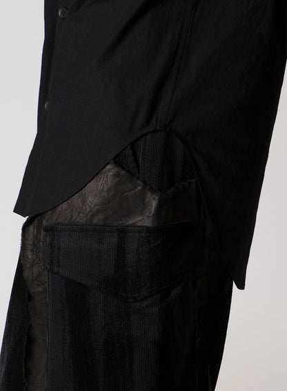 LIGHT POPLIN NECK TUCK SHIRT