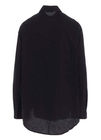 LIGHT POPLIN NECK TUCK SHIRT
