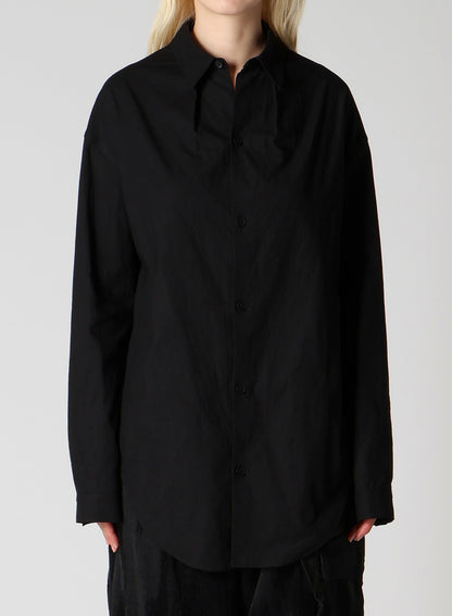 LIGHT POPLIN NECK TUCK SHIRT