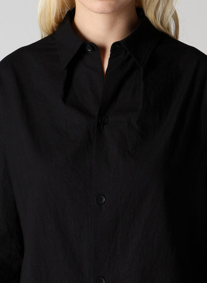 LIGHT POPLIN NECK TUCK SHIRT