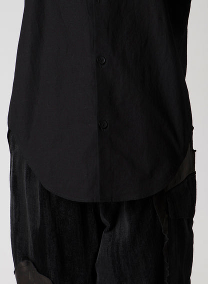 LIGHT POPLIN NECK TUCK SHIRT