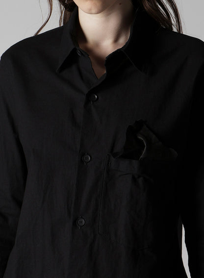 LIGHT POPLIN POCKET SQUARE SHIRT