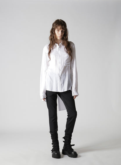 SOFT LAWN BACK SLIT SHIRT