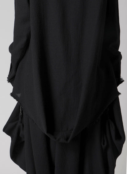 WOOL VIYELLA HEM PUFF SHIRT