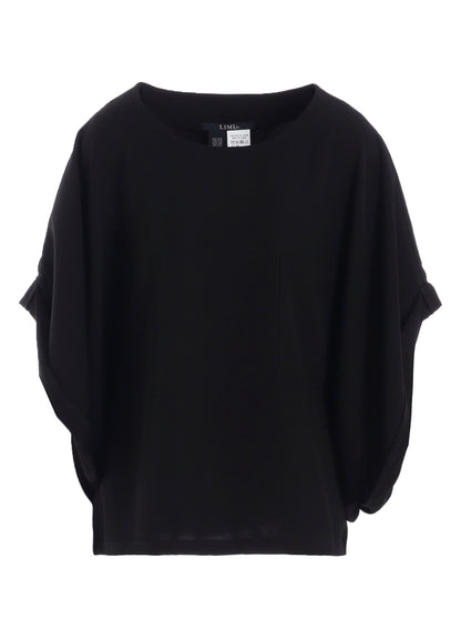 DOUBLE SATIN DOLMAN SLEEVE BLOUSE A
