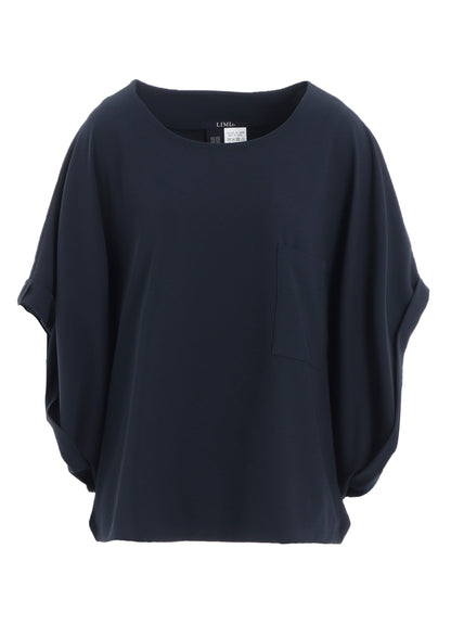 DOUBLE SATIN DOLMAN SLEEVE BLOUSE B