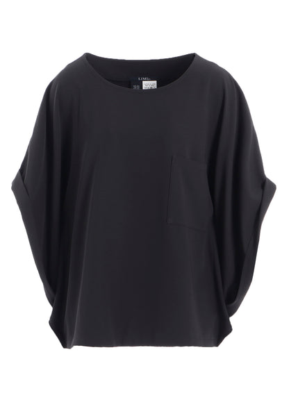 DOUBLE SATIN DOLMAN SLEEVE BLOUSE B