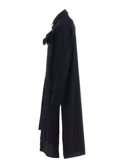 100/2 BROAD COTTON LAYERED LONG SHIRT