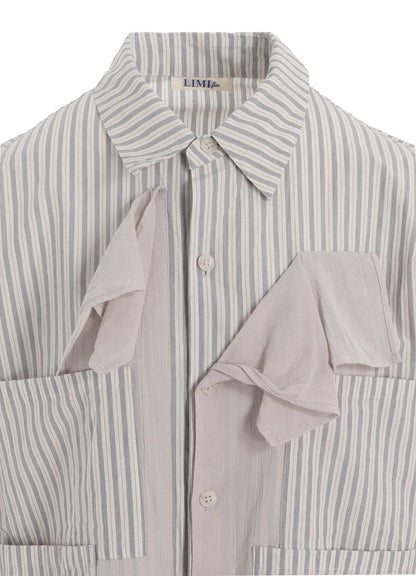 STRIPE LAYERED LONG SHIRT