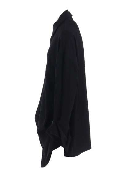 DOUBLE SATIN DRAPE SLEEVE DRESS A
