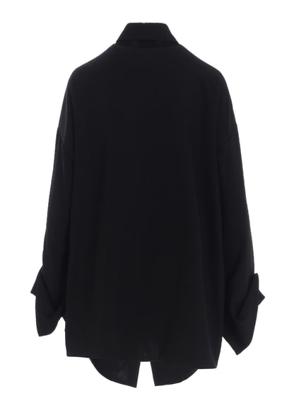 DOUBLE SATIN DRAPE SLEEVE DRESS A