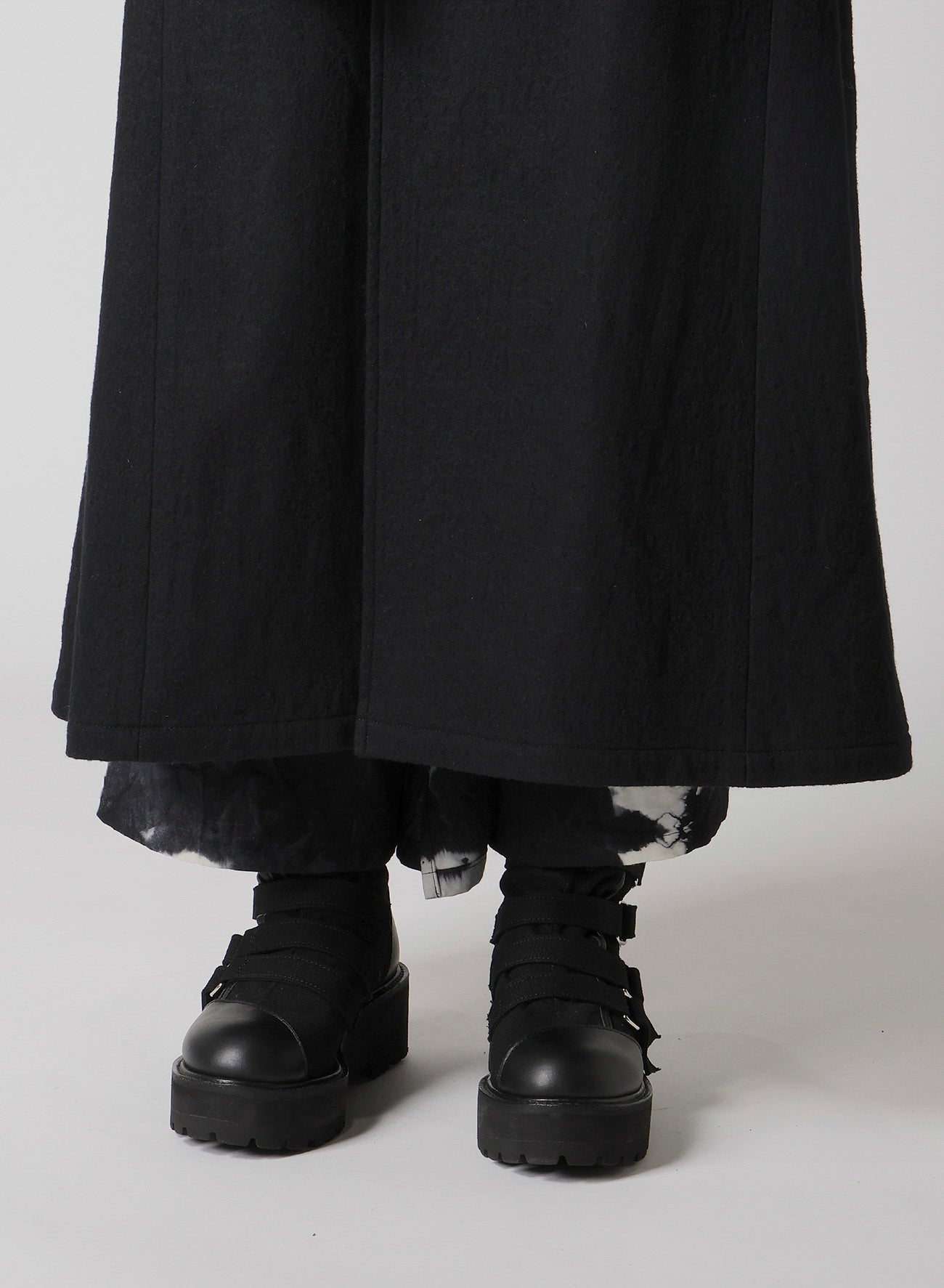 SHRINKED SERGE TRENCH COAT WITH BELT