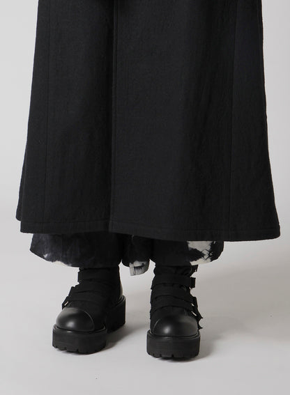 SHRINKED SERGE TRENCH COAT WITH BELT