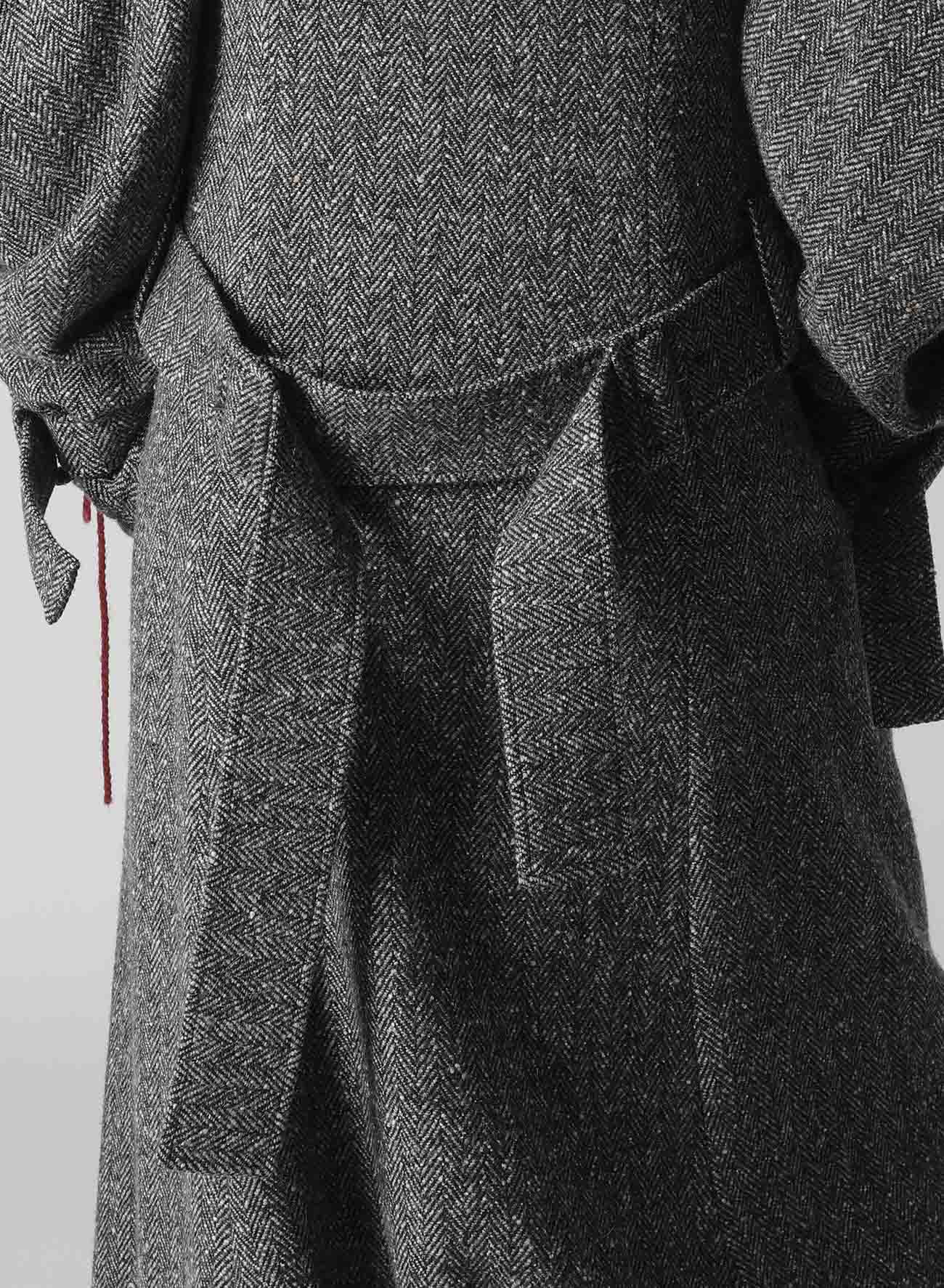 NEP TWEED TRENCH COAT WITH BELT