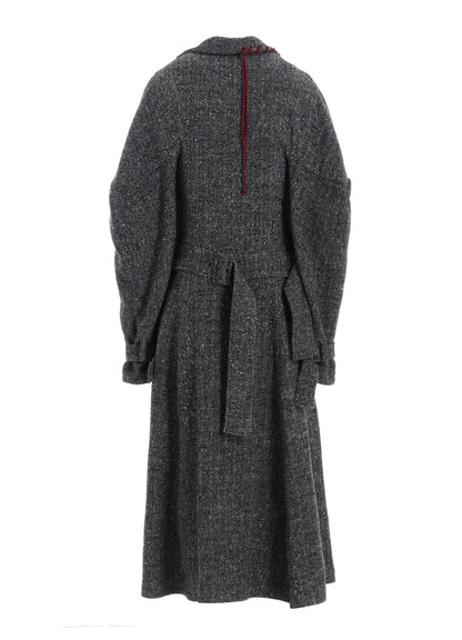 NEP TWEED TRENCH COAT WITH BELT