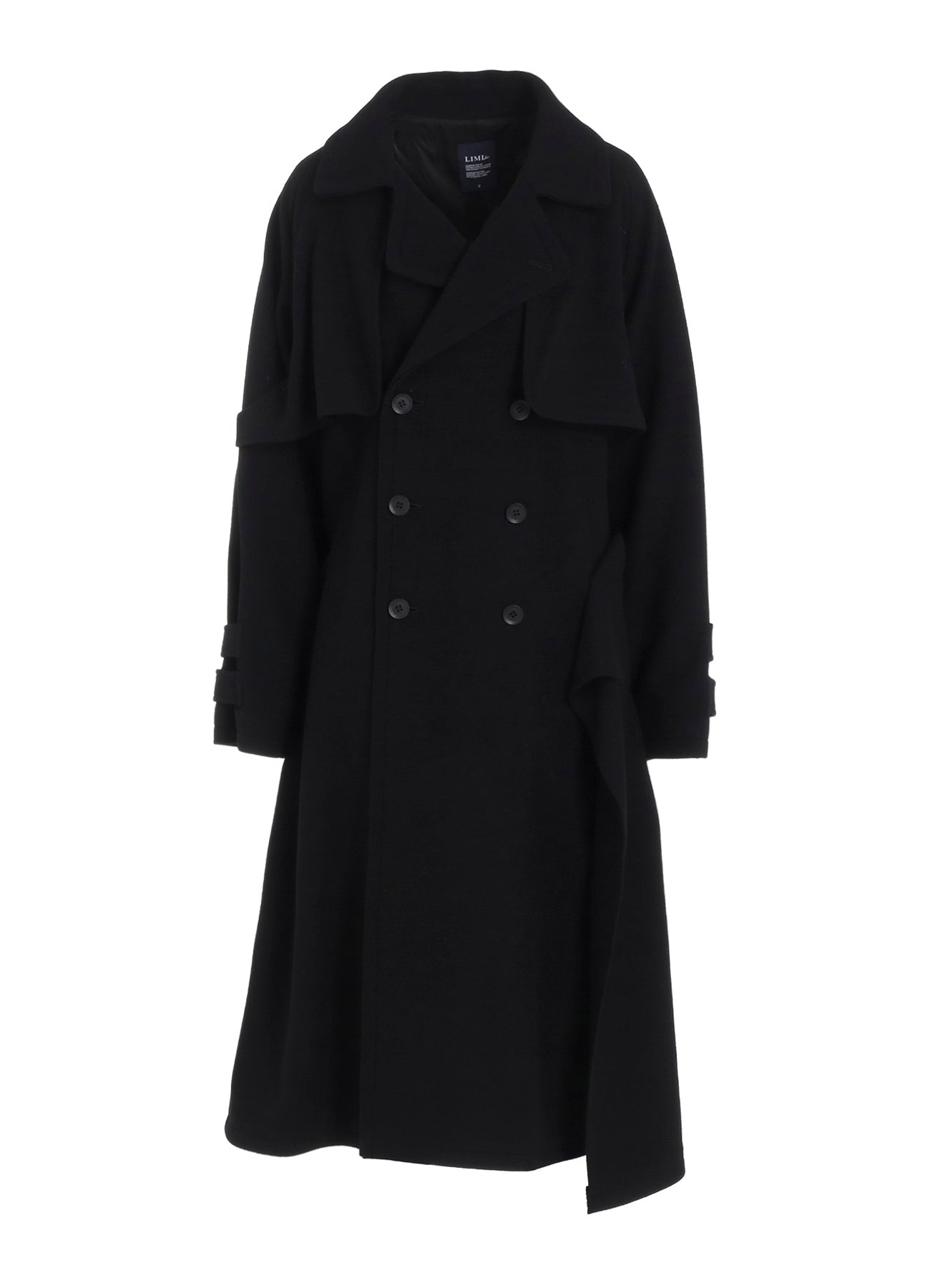WOOL MOSSER BACK DRAPE TRENCH COAT – THE SHOP YOHJI YAMAMOTO