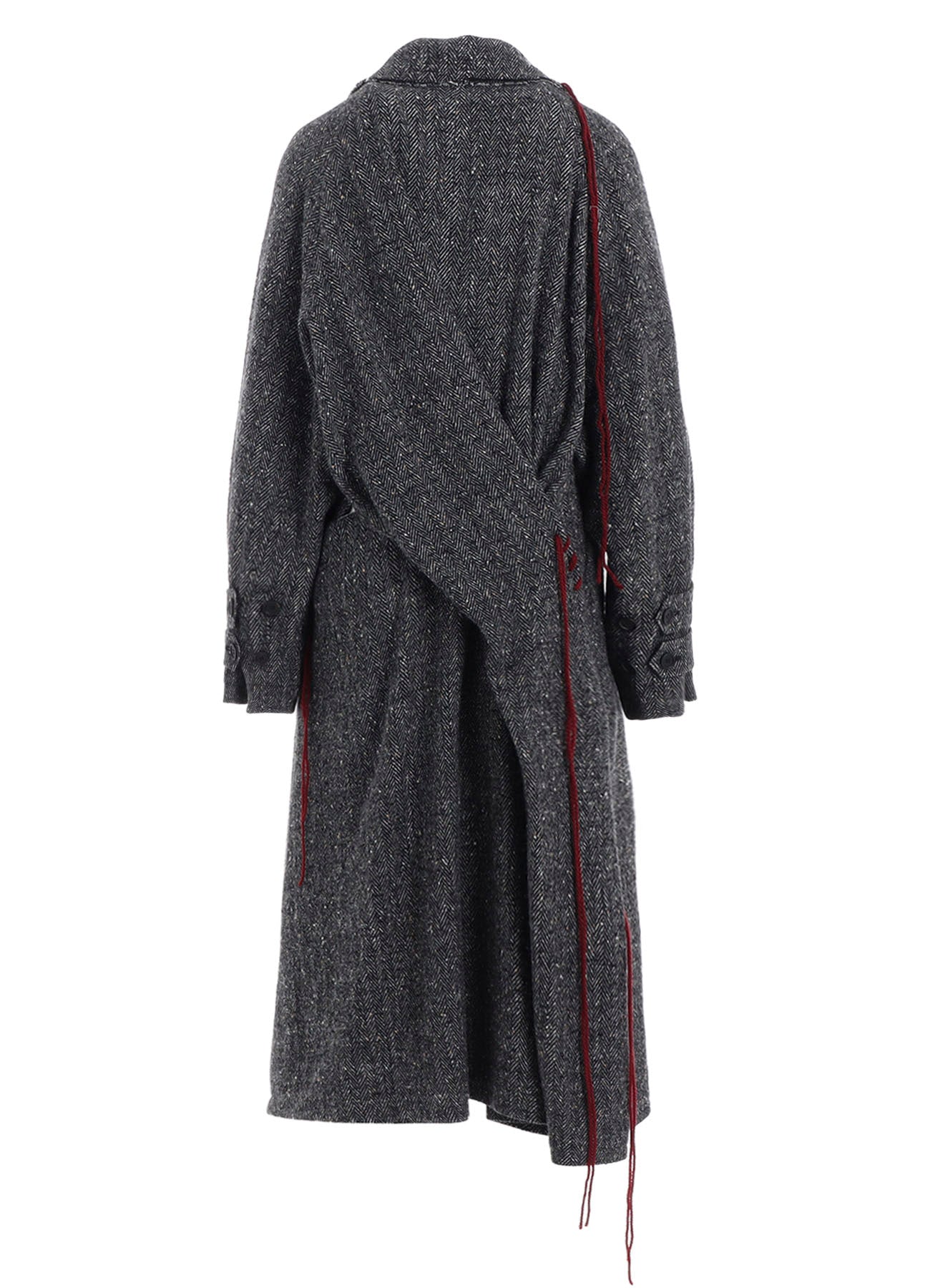 NEP TWEED BACK DRAPE TRENCH COAT