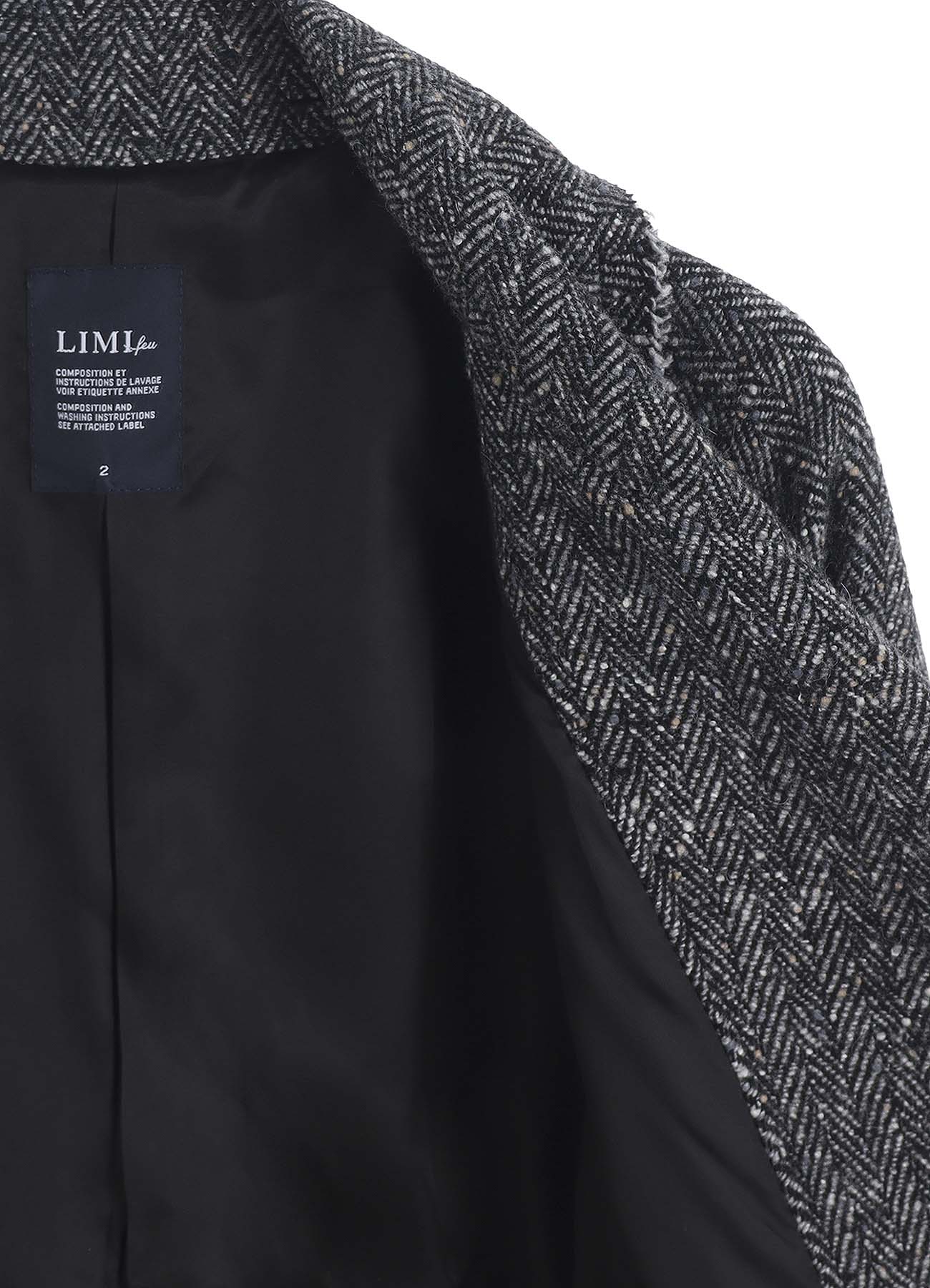 NEP TWEED BACK DRAPE TRENCH COAT