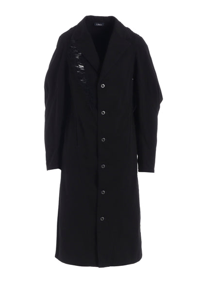 DAMAGED DENIM DESIGNED SLEEVE COAT