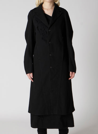 DAMAGED DENIM DESIGNED SLEEVE COAT