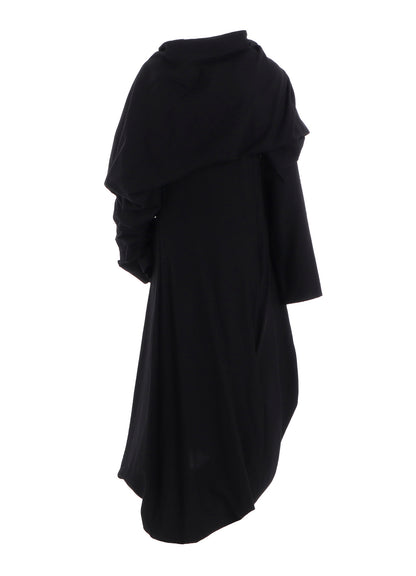 MILLED GABARDINE DRESS WITH SCARF