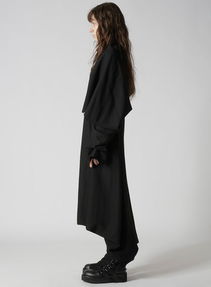 MILLED GABARDINE DRESS WITH SCARF