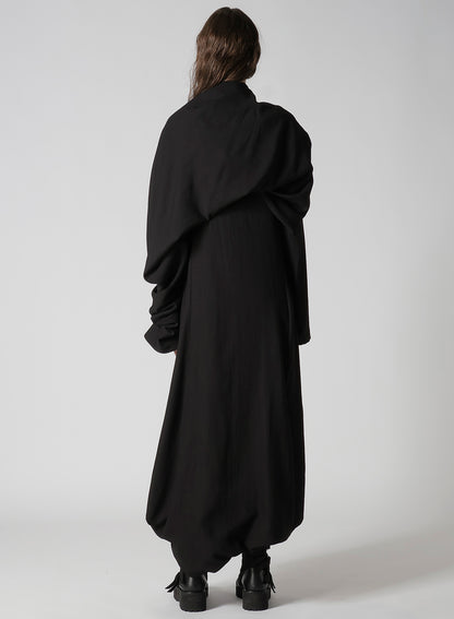 MILLED GABARDINE DRESS WITH SCARF