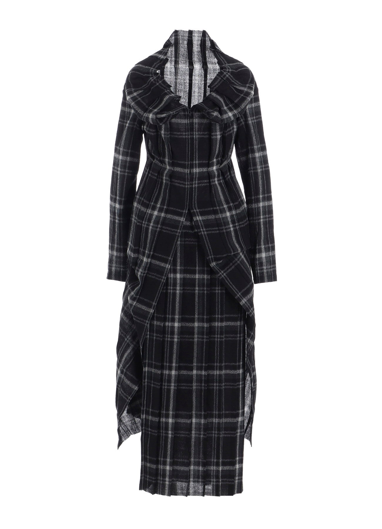 PLAID PATTERN PLEATS DRESS A