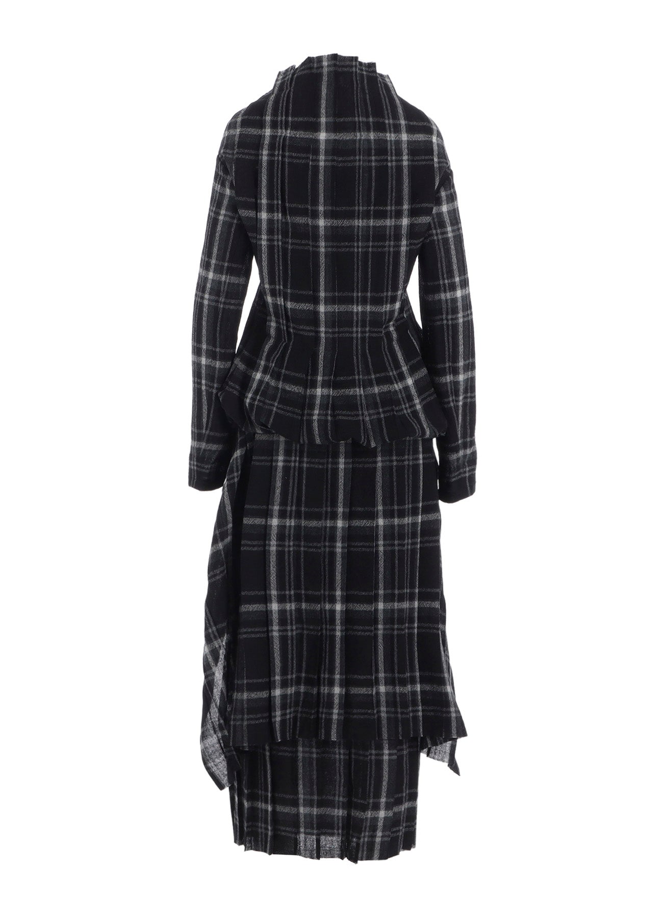 PLAID PATTERN PLEATS DRESS A