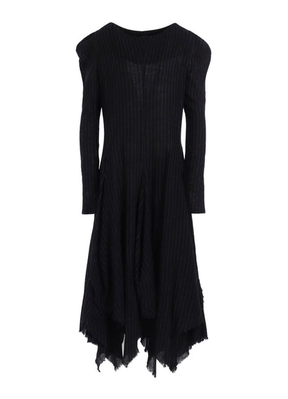 STRIPE GAUZE PUFF DRESS