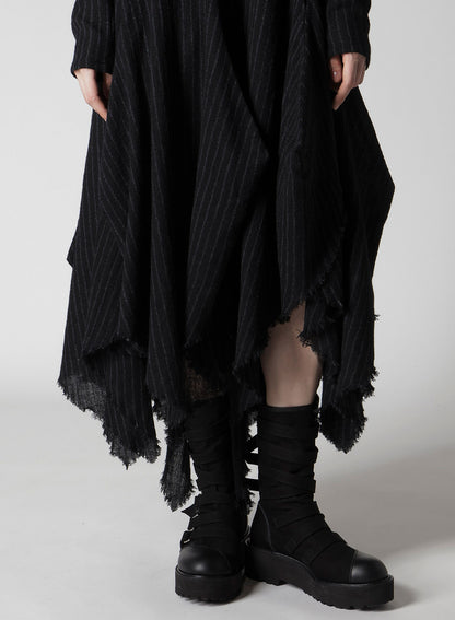 STRIPE GAUZE PUFF DRESS