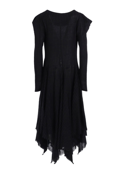 STRIPE GAUZE PUFF DRESS