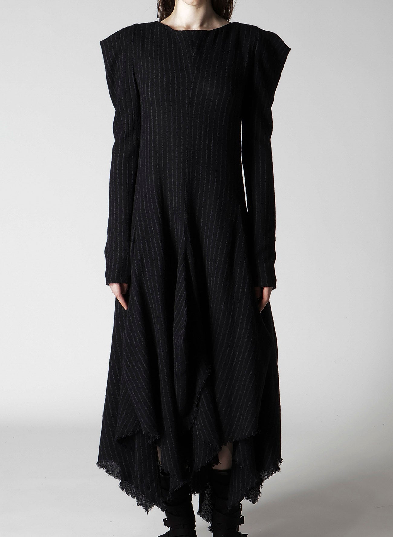 STRIPE GAUZE PUFF DRESS