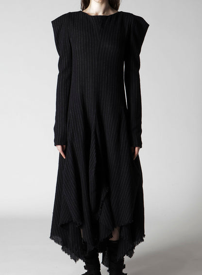 STRIPE GAUZE PUFF DRESS