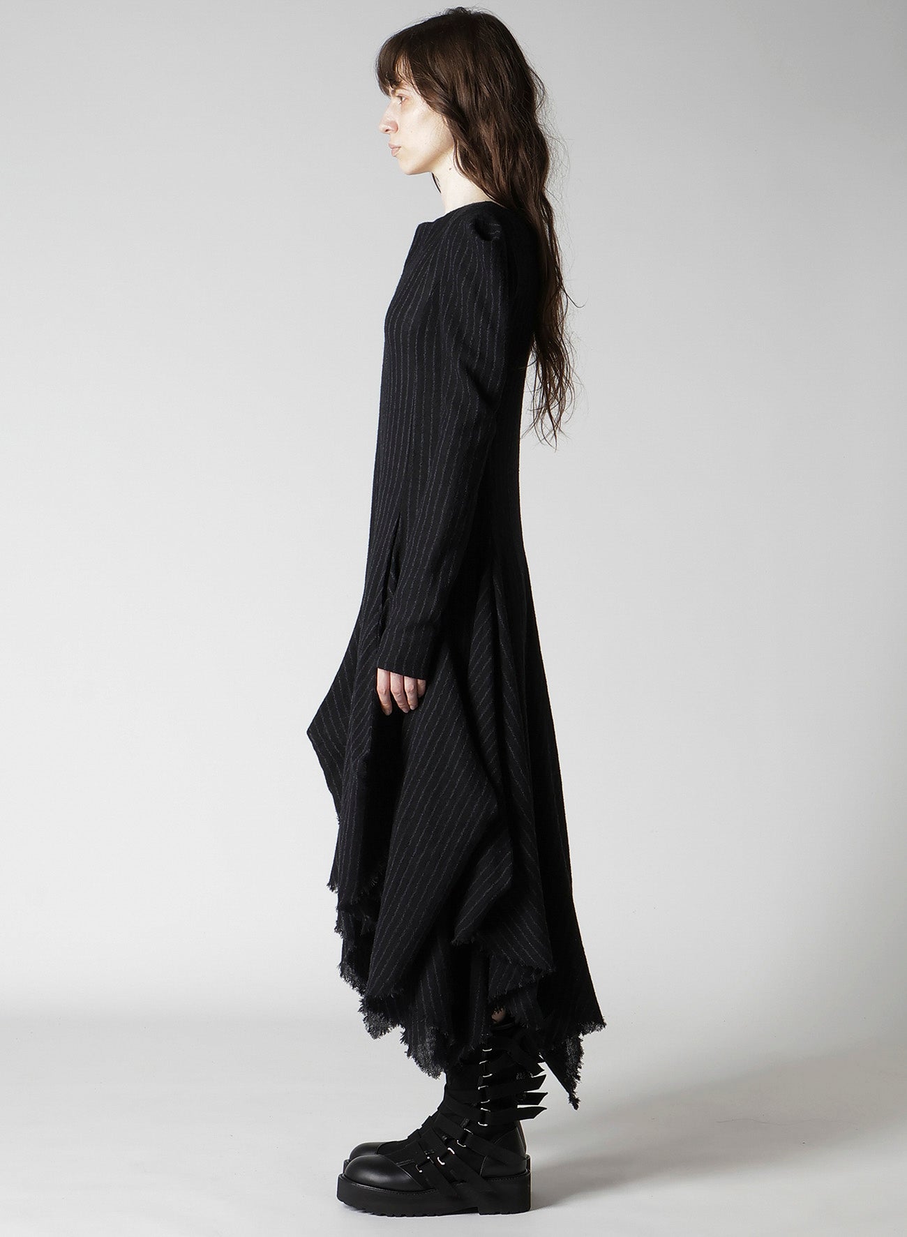 STRIPE GAUZE PUFF DRESS