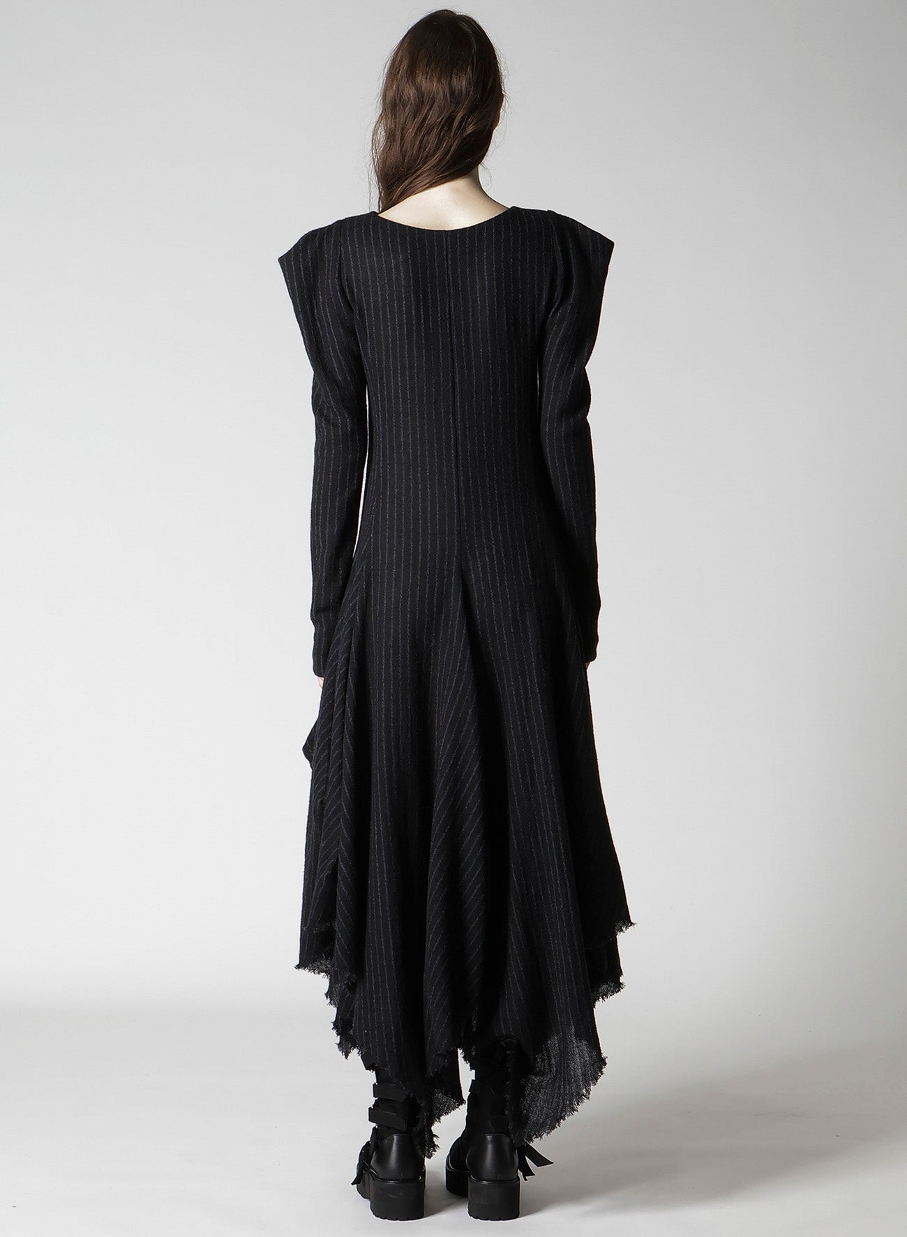 STRIPE GAUZE PUFF DRESS