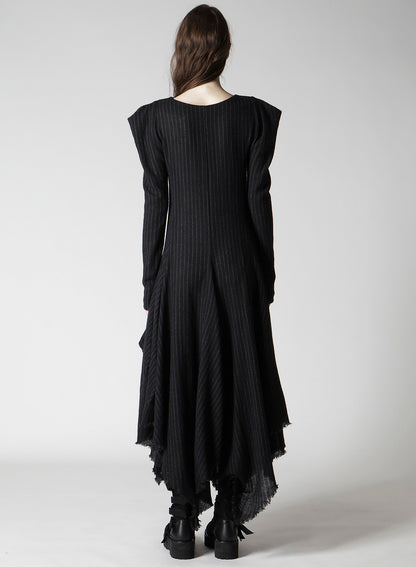 STRIPE GAUZE PUFF DRESS