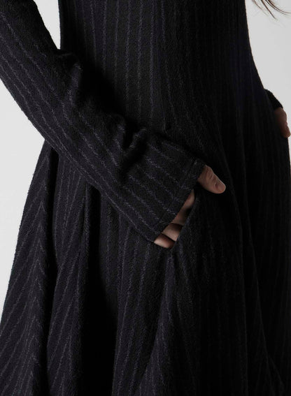 STRIPE GAUZE PUFF DRESS