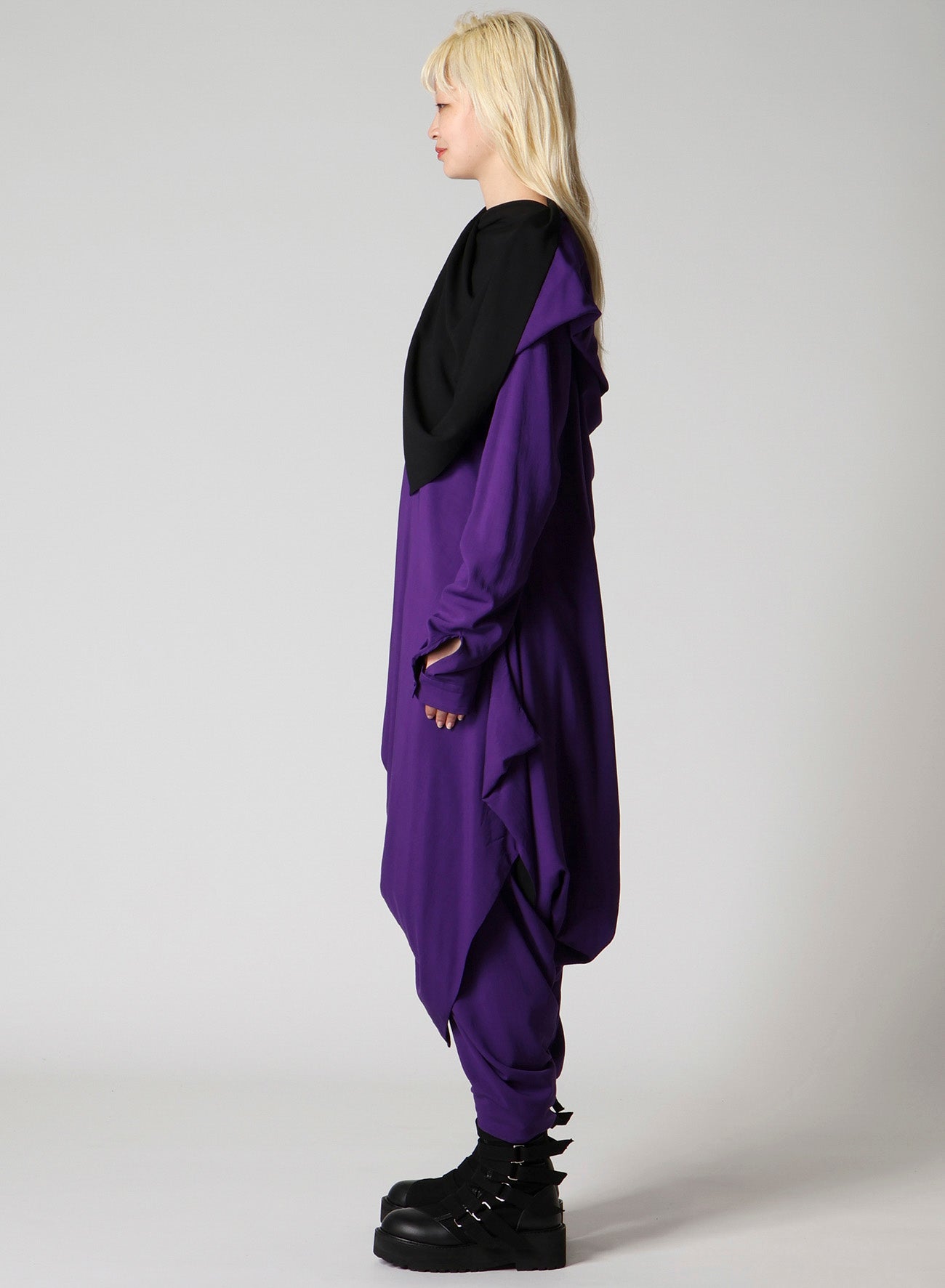 RAYON LAWN DRAPED OVERALL