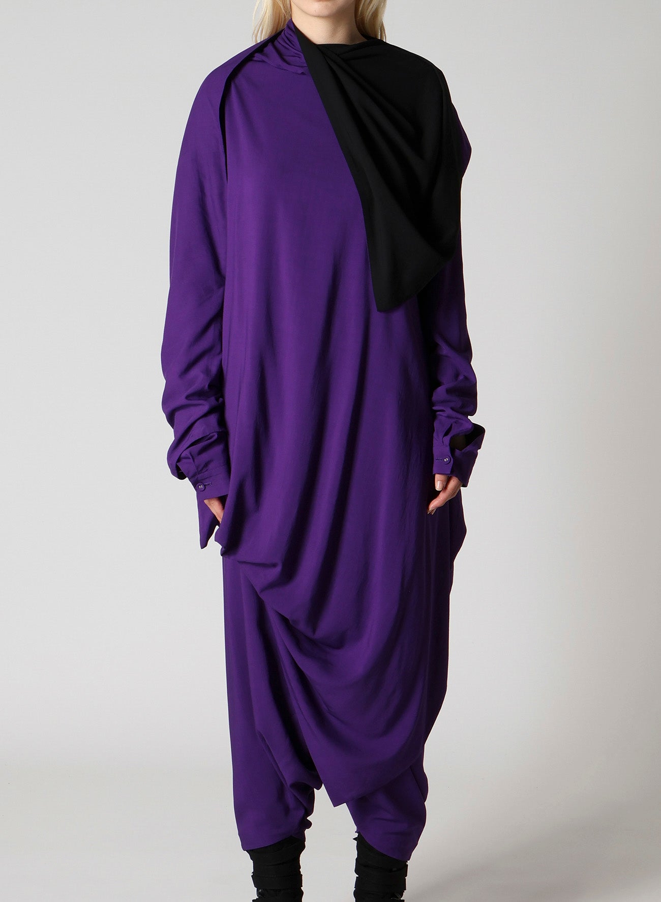 RAYON LAWN DRAPED OVERALL