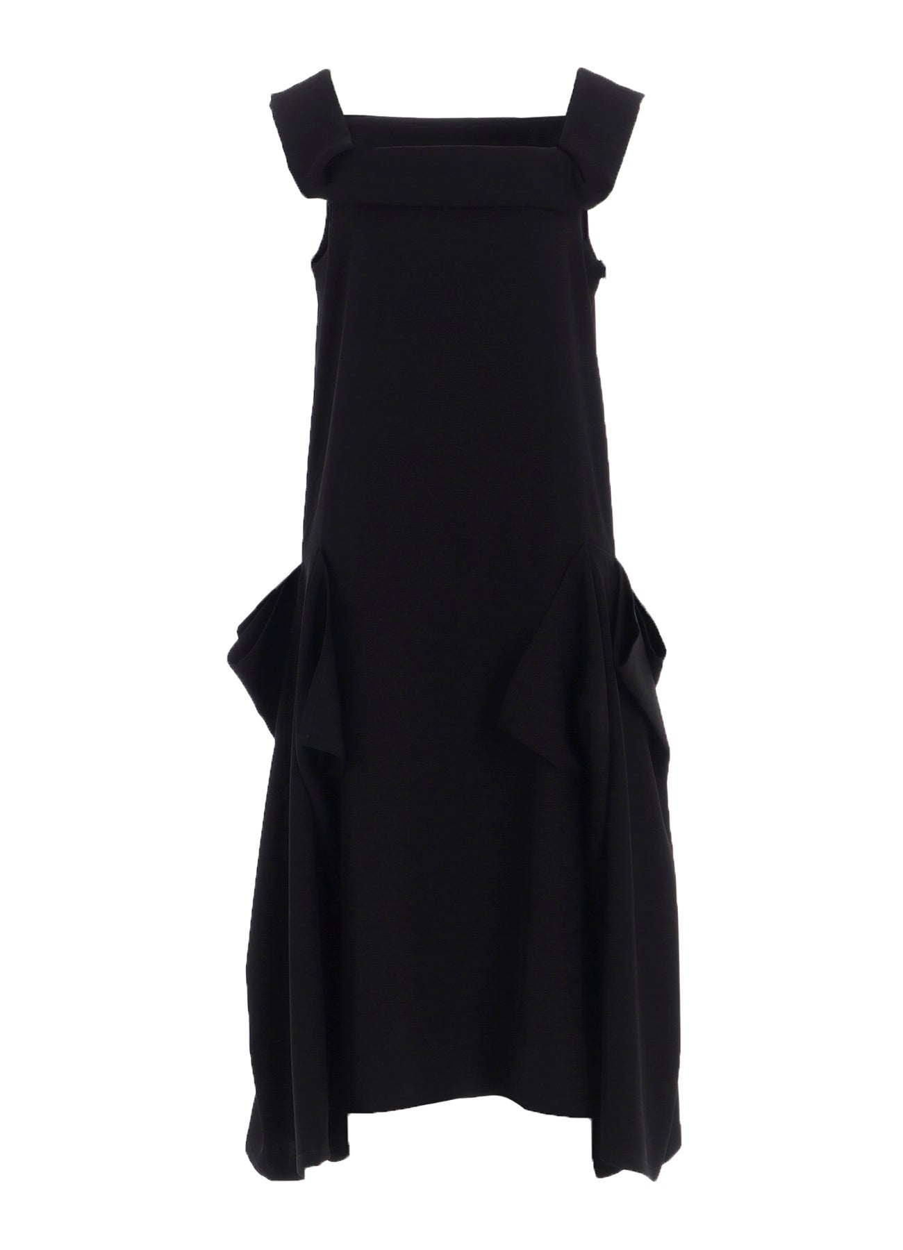 DOUBLE SATIN SQUARE FRILL DRESS A