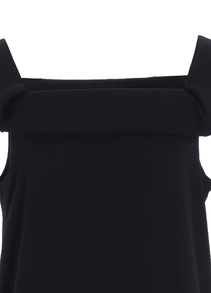 DOUBLE SATIN SQUARE FRILL DRESS A