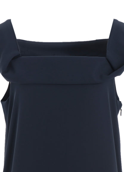 DOUBLE SATIN SQUARE FRILL DRESS B