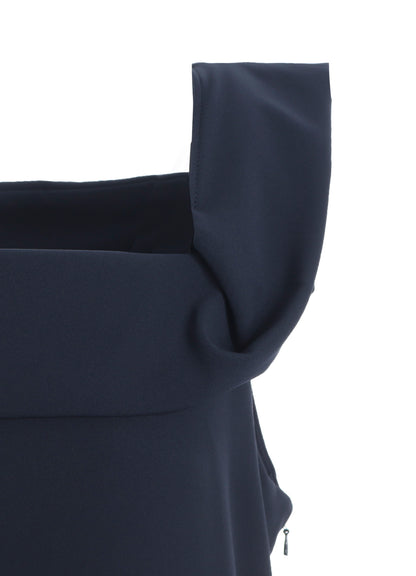 DOUBLE SATIN SQUARE FRILL DRESS B