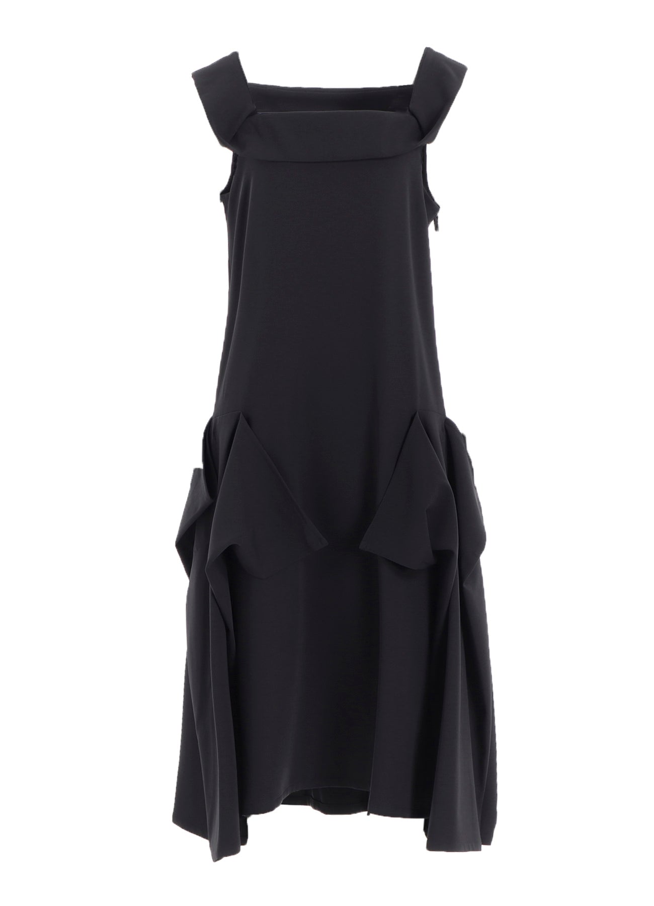 DOUBLE SATIN SQUARE FRILL DRESS B